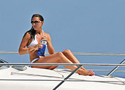 Prince William and girlfriend Kate Middleton relaxing  with friends on a boat in Ibiza.