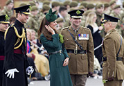 The Duke and Duchess of Cambridge visit the 1st Battalion Irish Guards