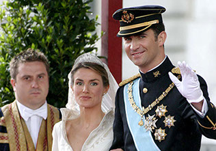 Prince Felipe of Borbon wedding with Letizia Ortiz