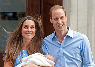 The Duke and Duchess of Cambridge, Kate and Prince William show the world their new baby